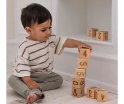 12 Bloque de Números Wooden