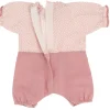 Body Popelín Rosa Palo/Topo Crudo para Muñeco Soft