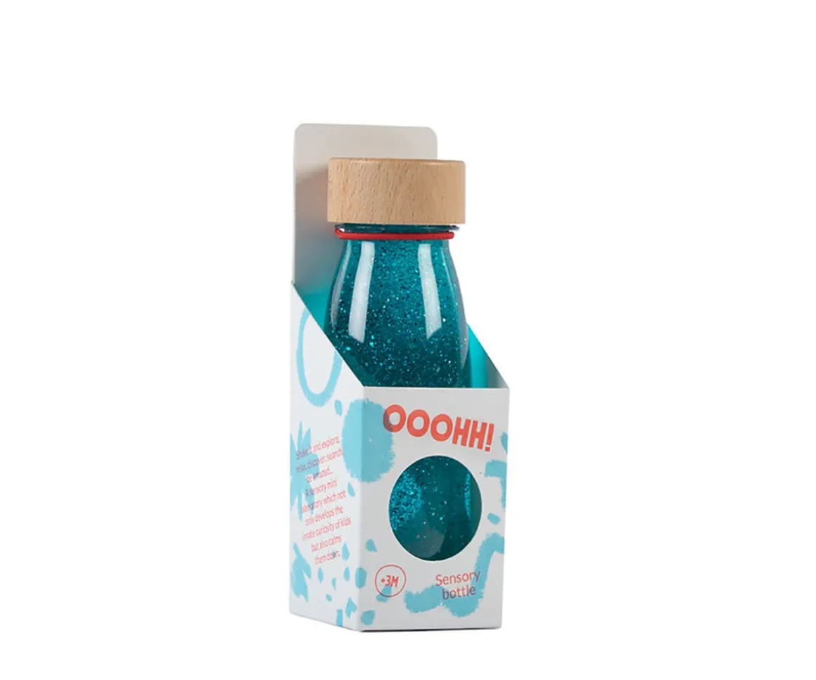 Botella Sensorial Flotante Turquesa