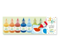 8 Botes de Témperas de Colores