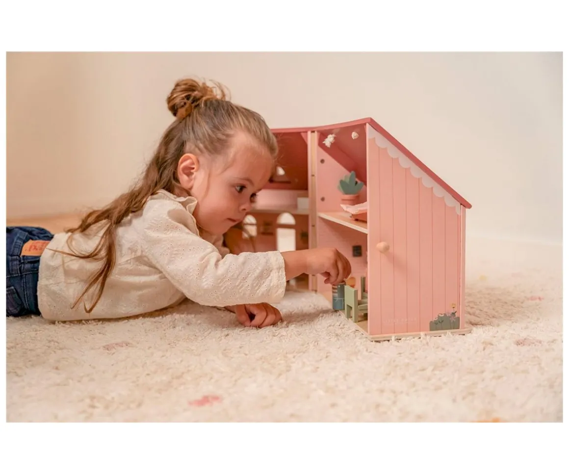 Casa de Muñecas de Madera Portable