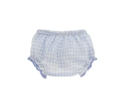 Culotte Vichy Azul Celeste para Muñeco