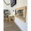 Espejo Montessori Grande con Barra de Madera