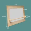 Espejo Montessori Pequeño con Barra de Madera
