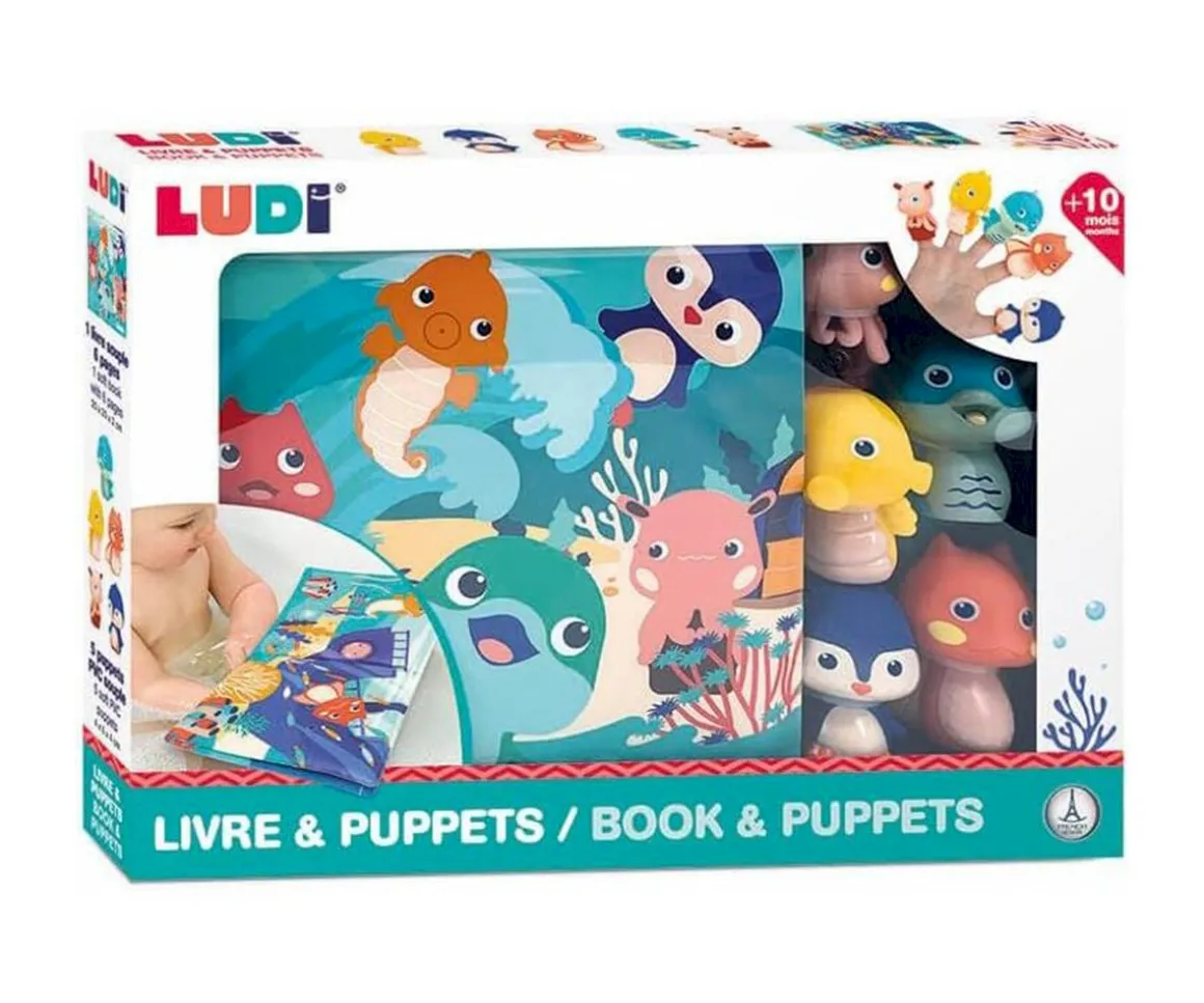 Libro de Baño y 5 Marionetas de Dedo