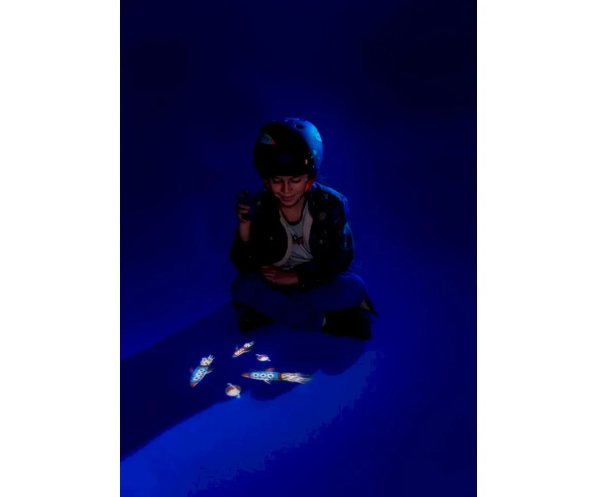 Luz Linterna Proyector Micro Floor Light Cohete para Patinetes