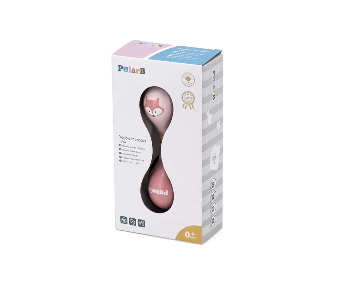 Maraca Doble Zorro Rosa