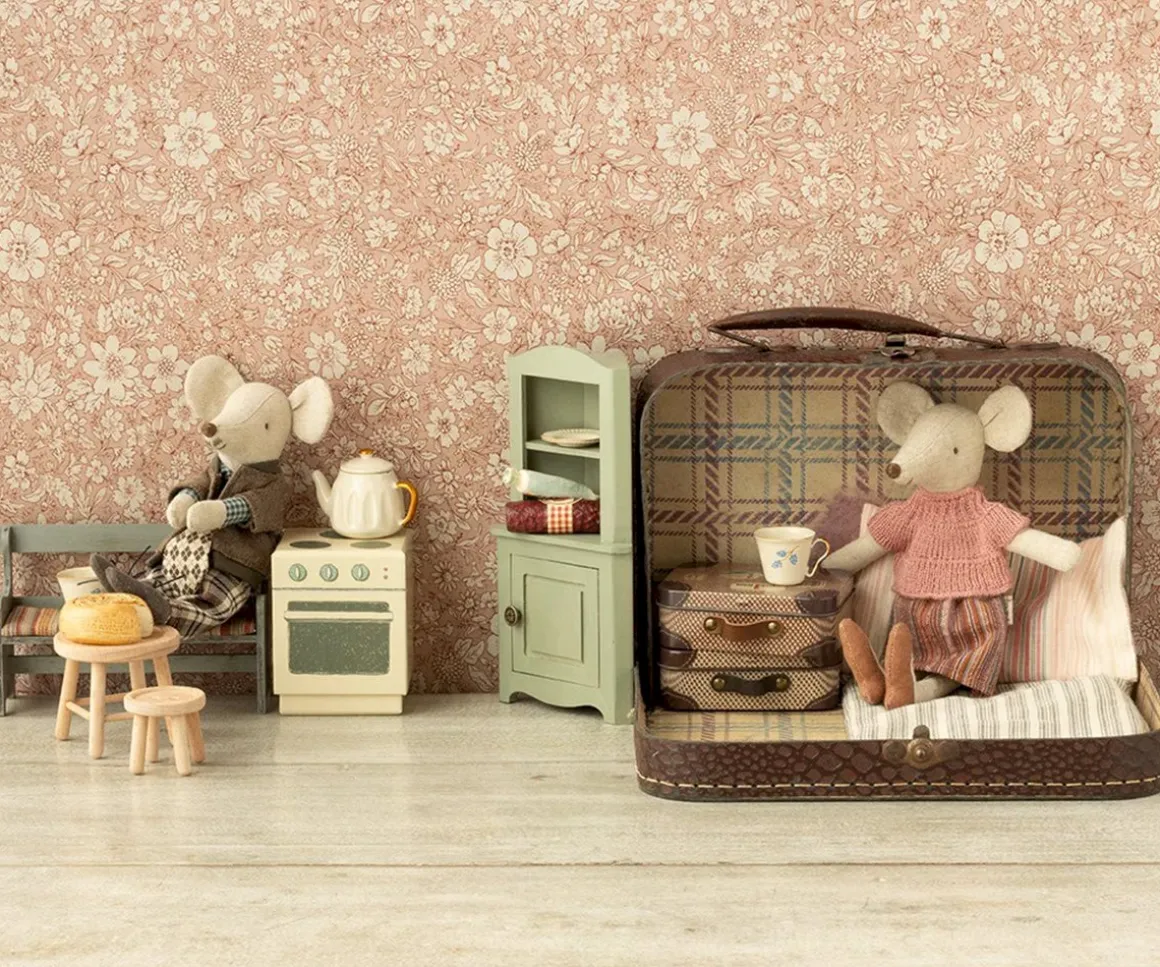 Mueble Esquinero en Miniatura Verde Claro