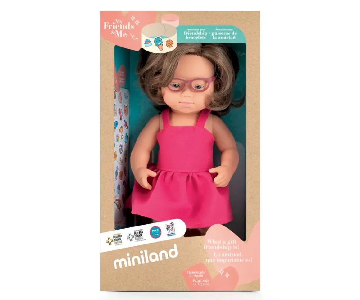 Muñeca Caucásica Síndrome con Gafas 38 cm My Friends & Me
