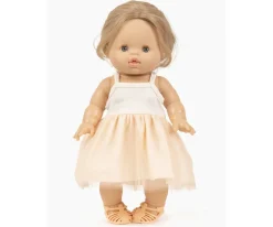 Muñeca Gordis Latika con Pelele Léonore Crudo y Cangrejeras Beige