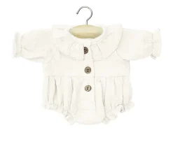 Muñeca Gordis Latika con Pelele Léonore Crudo y Cangrejeras Beige