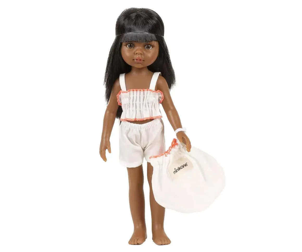Muñeca Minikane Amiga Nora con Bañador Retro Blanco