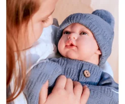 Muñeco Reborn Alberto Azul con Saco