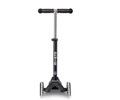 Patinete Mini Micro Deluxe Eco Negro con Luces LED