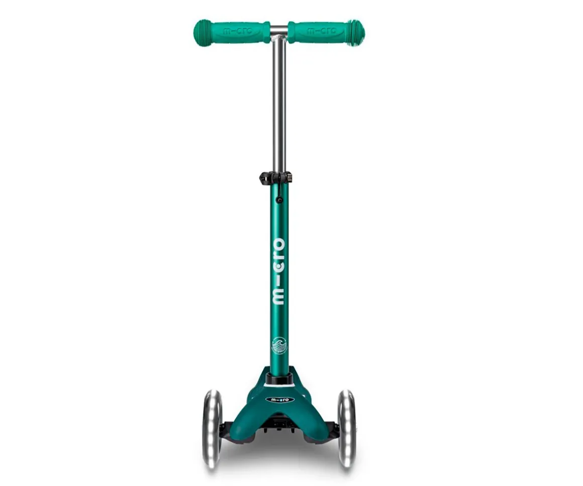 Patinete Mini Micro Deluxe Eco Verde con Luces LED