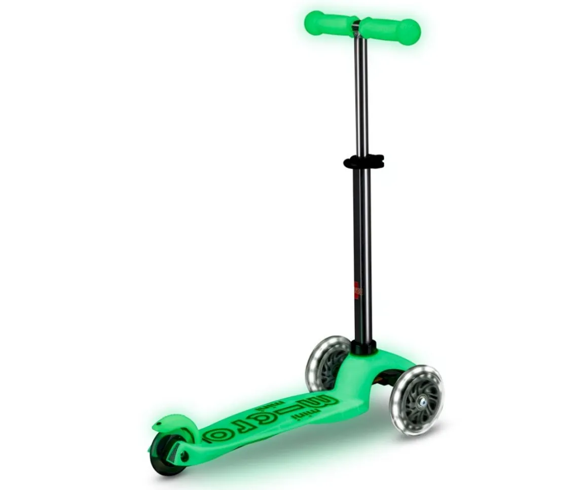 Patinete Mini Micro Deluxe Glow Lime con Luces LED
