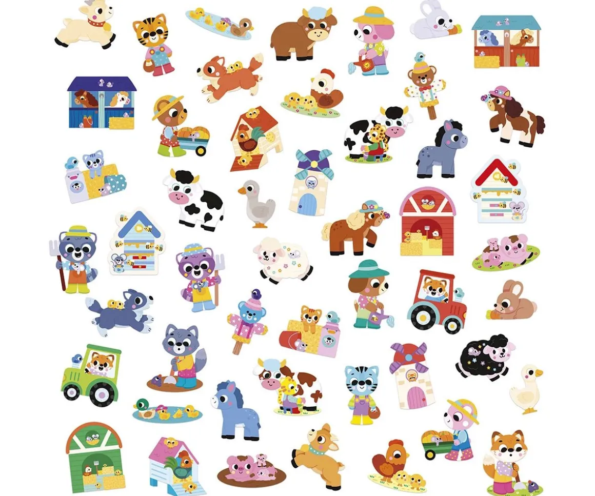 50 Pegatinas Animales de Granja Grandes