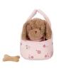 Perrito de Peluche Jackie con Bolsa de Transporte