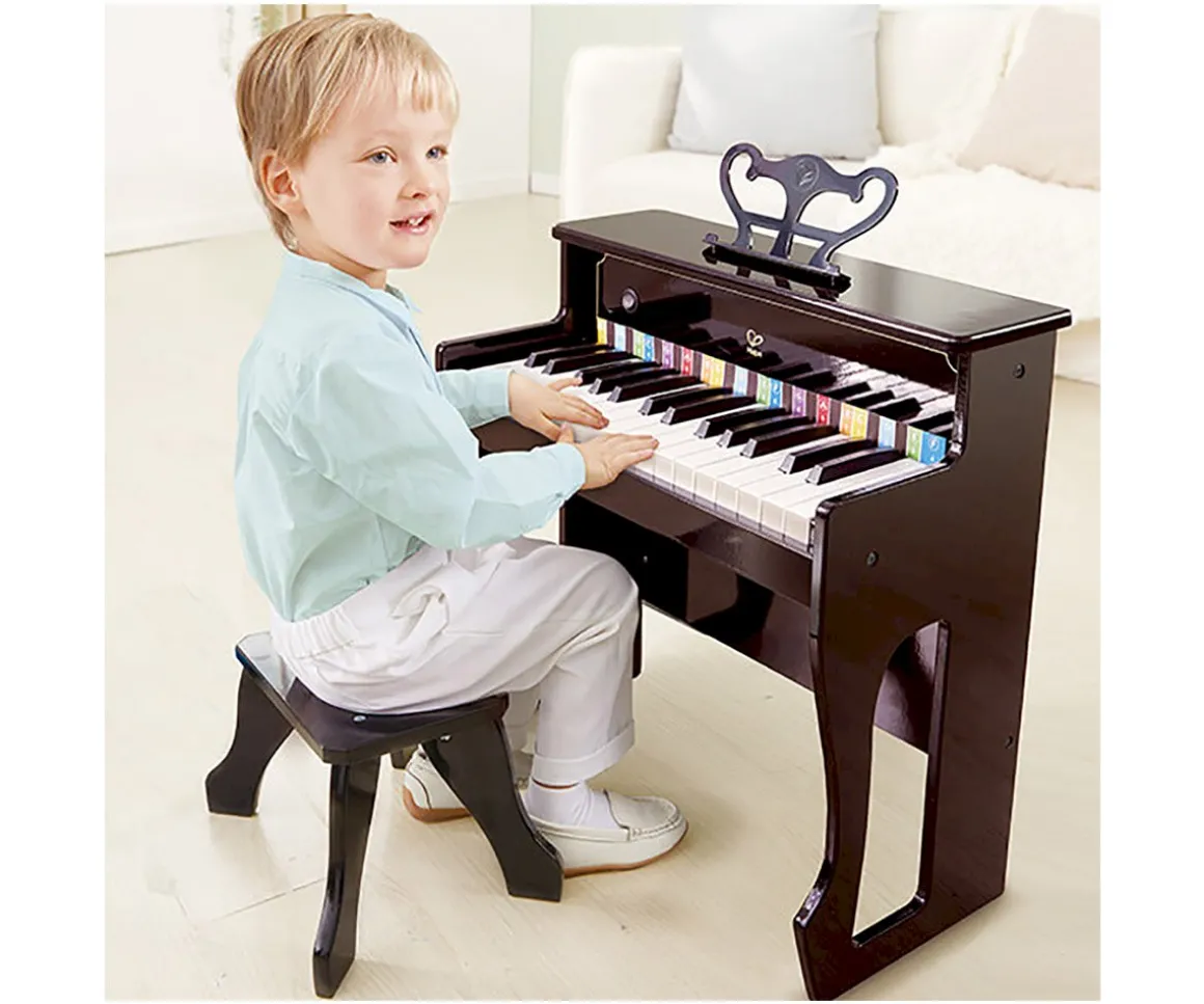 Piano Vertical Con Sonido Dinámico Negro