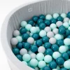 Piscina Bolas Para Bebé Gris Claro. Teal, Gris Claro y Menta