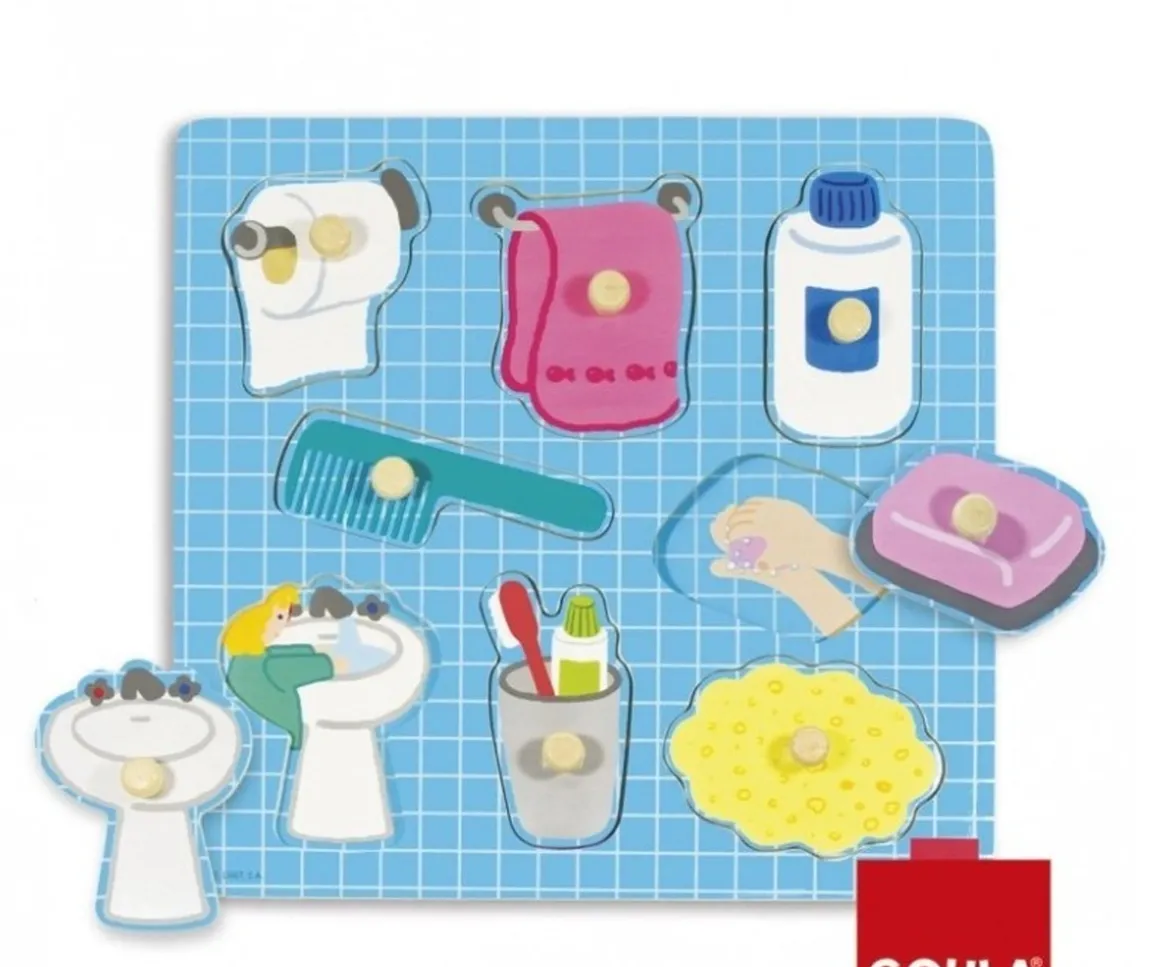 Puzzle de Madera Baño