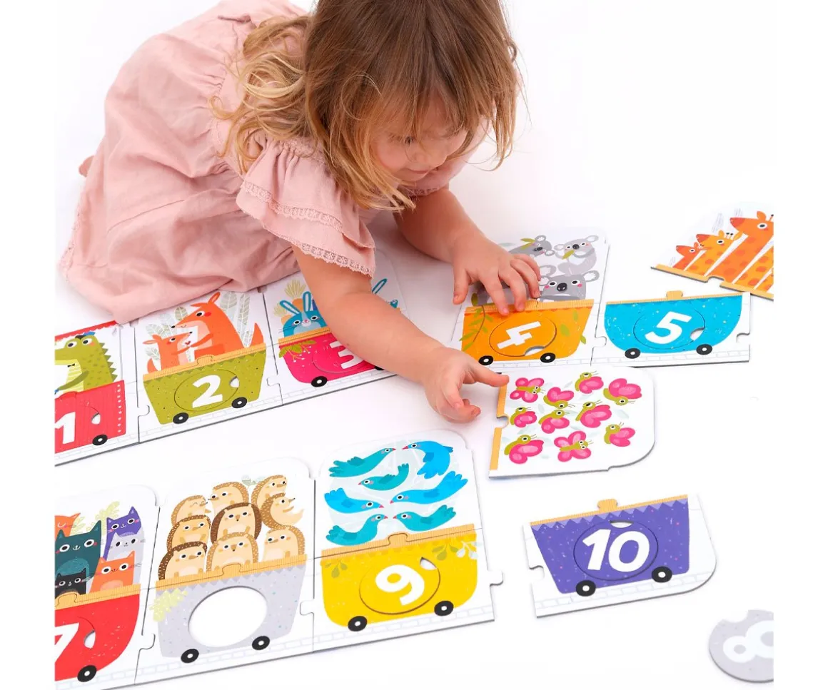 Puzzle Make a Match Number Train