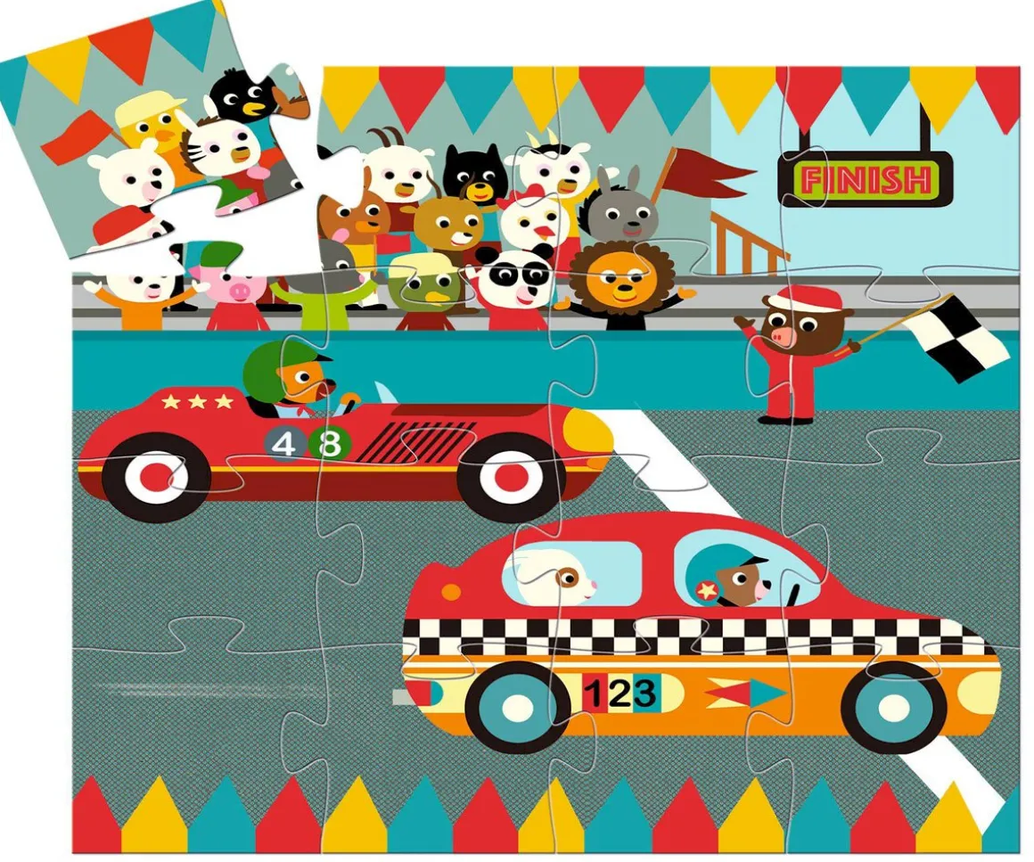 Puzzle Silueta El coche de Carreras FSC