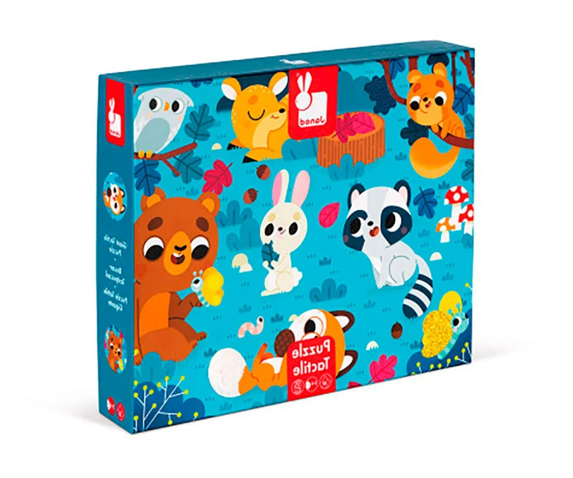 Puzzle Táctil Los Animales Del Bosque
