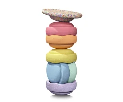 Stapelstein Set Colores Rainbow Pastel 6+1 Board Super Confetti Nuevo